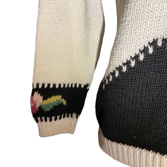 Rebecca Stone Vintage 80’s Knit Floral Sweater, Medium - Picture 4 of 14